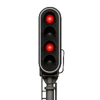 feu carré rouge