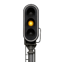 feu jaune avertissement